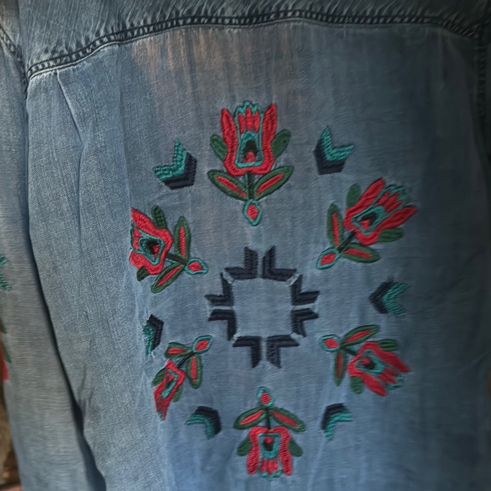 Embroidered Denim Jacket - Picture 3 of 5